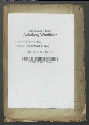 Rechnungsablage der Gemeindeempfänger der Mairie Herzebrock. (Nachakten der Landesdirektion Dortmund)