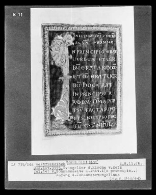 Evangeliar aus Metz — Evangeliar aus Metz, Folio 141versoInitialzierseite