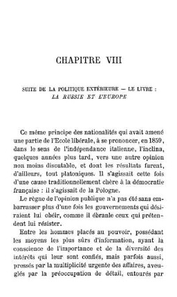 Chapitre VIII Suite De La Politique Extérieure - Le Livre: La Russie Et L'Europe