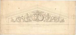 Zocher, Ernst; Architektonische Entwürfe - Grabstein - Entwurf (Detail)