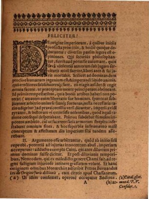 Ex Politicis De Caussa Majestatis