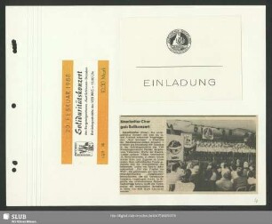 Solidaritätskonzert des Bergsteigerchores "Kurt Schlosser" am 20.02.1988 in Schmalkalden