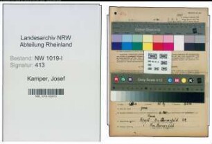 Entnazifizierung Josef Kamper , geb. 09.03.1903 (Arbeiter)