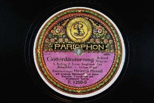 Götterdämmerung : 2. Aufzug, 2. Szene, Siegfrieds Tod "Brünnhilde - heilige Braut" / (Rich. Wagner)