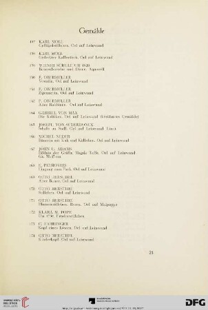 Gemälde (Nr. 157-194)