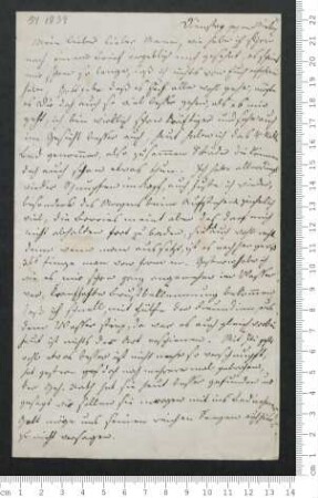 Brief von Antonie von Chamisso an Adelbert von Chamisso