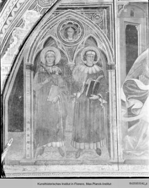 Verkündigung an Maria mit den Stadtheiligen Justus, Oktavianus, sowie Cosmas und Damian