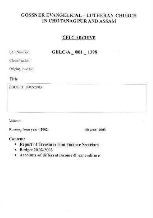 BUDGET 2002-2003