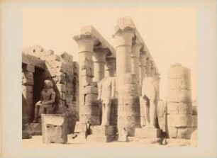 Tempel von Luxor, Luxor (Theben Ost): Ansicht, Kolonnade Amenophis III. und Erster Hof Ramses II.