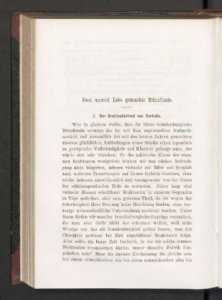 Zwei unweit Leba gemachte Münzfunde