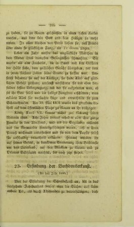 23. Erfindung der Buchdruckerkunst