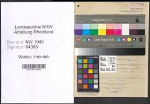 Entnazifizierung Heinrich Weber , geb. 17.02.1893 (Arbeiter)