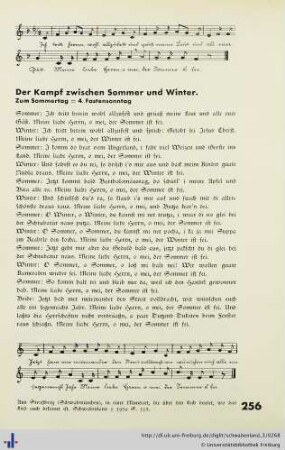 Der Kampf zwischen Sommer und Winter.