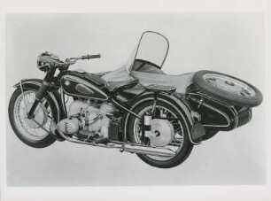 Motorrad "R 50" mit Seitenwagen "Spezial" der BMW AG