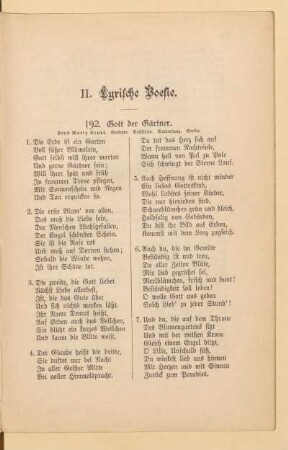 II. Lyrische Poesie