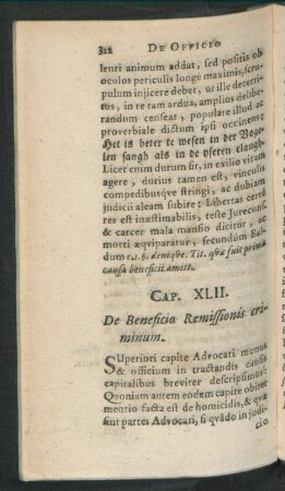 Cap. XLII. De Beneficio Remissionis criminum.