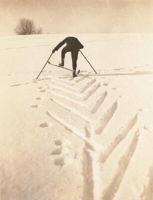 Skischule. Grätenschritt