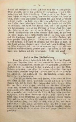 Hufeland über Wollbekleidung