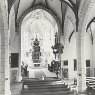 Pegau. Stadtkirche St. Laurentius. Inneres nach Osten