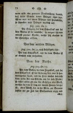 Von der Ruthe. - Von dem Rumpf der Ruthe.