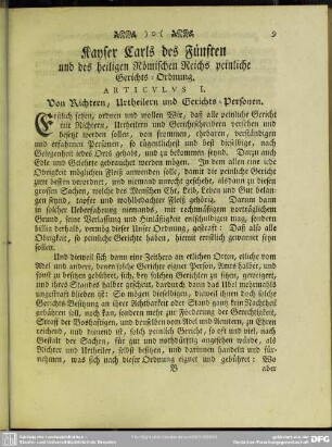 Kayser Carls des Fünften und des heiligen Römischen Reichs peinliche Gerichts-Ordnung
