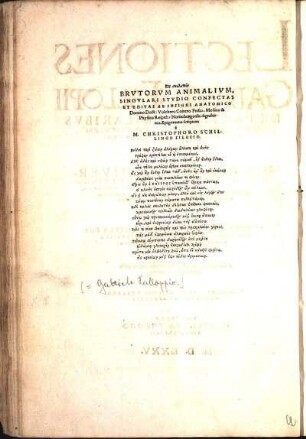 Gratulationes [Beiträger: Christophorus Schillingus.]