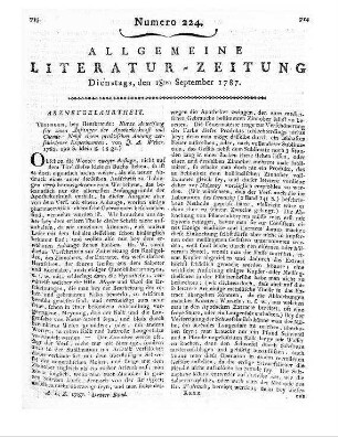 Weber, J. A.: Kurze Anweisung für einen Anfänger der Apothekerkunst und der Chemie. [2. Aufl.] Tübingen: Heerbrandt 1785