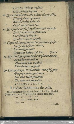Psalmus CXLVIII. Laudate Dominum de celis
