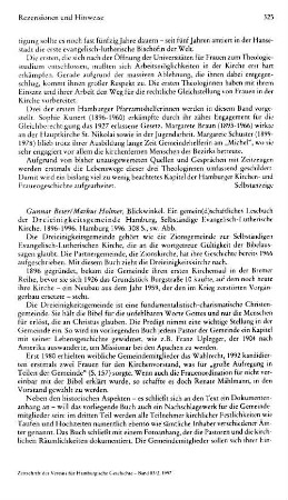 Beier, Gunnar; Holmer, Markus :: Blickwinkel, ein gemein(d)schaftliches Lesebuch der Dreieinigkeitsgemeinde Hamburg, Selbstständige Evangelisch-Lutherische Kirche, 1896-1996 : Hamburg, Dressler, 1996