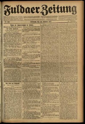 Ausgabe vom Mittwoch, den 24. Oktober 1917.