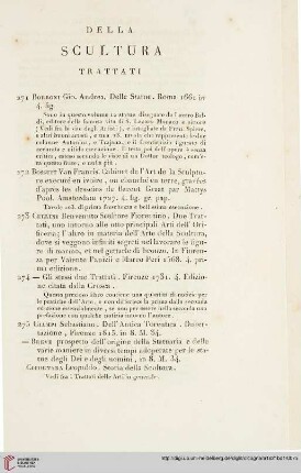 Trattati della Scultura (Nr. 271-287)