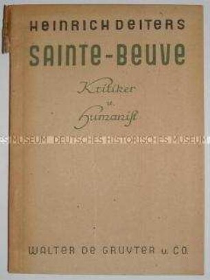 Abhandlung über den Literaturkritiker und Schriftsteller Charles-Augustin Sainte-Beuve