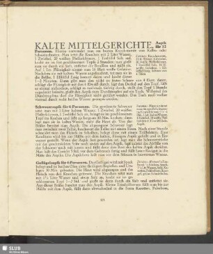 Kalte Mittelgerichte