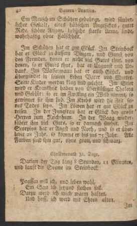Christmonat hat 31. Tage.