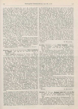 198 [Rezension] Cladder, Hermann J., Unsere Evangelien