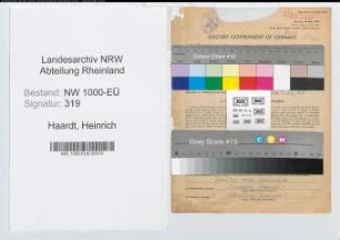 Entnazifizierung Heinrich Haardt, geb. 02.08.1909 (Polizeibeamter)