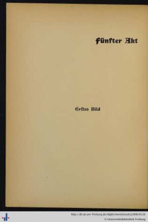 Fünfter Akt. Erstes Bild.