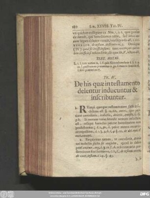 Tit. IV. De his quae in testamento delentur inducuntur & inscribuntur.