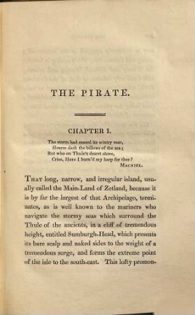 The Pirate : In Three Volumes, 1