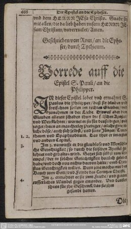 [Die Epistel Sanct Pauli, an die Philipper]