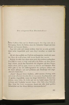 Die siegreichen Heimkehrer