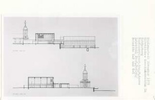 Kirchliches Gemeindezentrum, Berlin-Schöneberg (Diplomarbeit bei Peter Poelzig): Schnitte