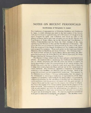 Notes on recent periodicals