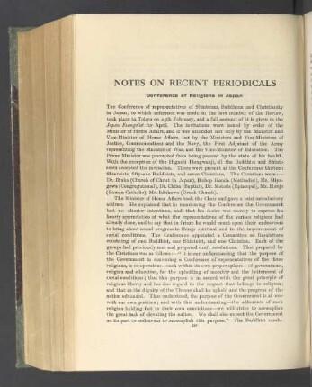 Notes on recent periodicals