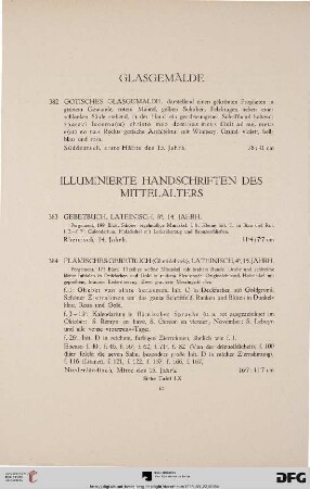 Illuminierte Handschriften des Mittelalters (Nr. 383-391)