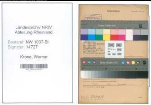 Entnazifizierung Werner Krone , geb. 22.05.1888 (Arzt)