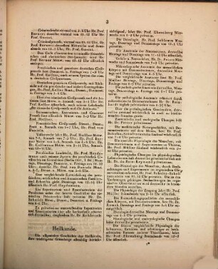 Verzeichnis der Vorlesungen. 1852, SH