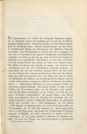 Die Giganten und Titanen in der antiken Sage und Kunst