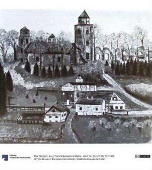 Burg Tost mit Eichendorf-Mühle.
