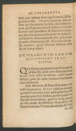 De Iuramentis Eorum Qui Vixerunt In Ecclesia.